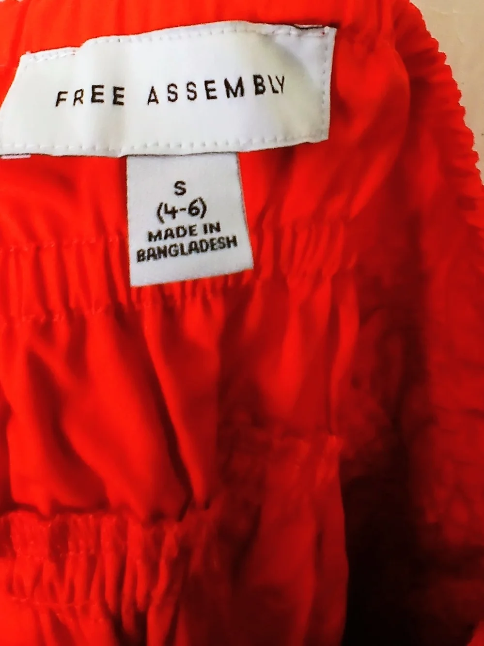 Women’s Red Maxi Skirt with Smocked Waist